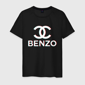 Мужская футболка хлопок с принтом BBT BENZO GANG в Екатеринбурге, 100% хлопок | прямой крой, круглый вырез горловины, длина до линии бедер, слегка спущенное плечо. | Тематика изображения на принте: bbt | benzo | benzo gang | big baby tape | ббт | бензо