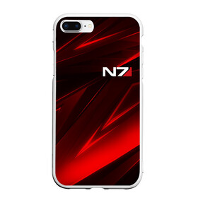 Чехол для iPhone 7Plus/8 Plus матовый с принтом MASS EFFECT N7 в Екатеринбурге, Силикон | Область печати: задняя сторона чехла, без боковых панелей | bioware | n7 | shepard | броня | жнецы | костюм | масс эффект | н7 | стальная броня | шепард | эффект массы