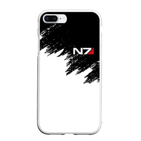 Чехол для iPhone 7Plus/8 Plus матовый с принтом MASS EFFECT N7 в Екатеринбурге, Силикон | Область печати: задняя сторона чехла, без боковых панелей | bioware | n7 | shepard | броня | жнецы | костюм | масс эффект | н7 | стальная броня | шепард | эффект массы