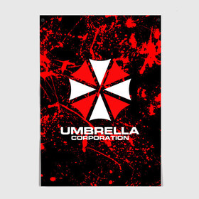 Постер с принтом Umbrella Corporation. в Екатеринбурге, 100% бумага
 | бумага, плотность 150 мг. Матовая, но за счет высокого коэффициента гладкости имеет небольшой блеск и дает на свету блики, но в отличии от глянцевой бумаги не покрыта лаком | resident evil | umbrella corporation | амбрелла | амбрелла корпорейшн | вирус | вымышленная военная и фармацевтическая корпорация | игра | умбрелла