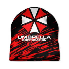 Шапка 3D с принтом Umbrella Corporation. в Екатеринбурге, 100% полиэстер | универсальный размер, печать по всей поверхности изделия | resident evil | umbrella corporation | амбрелла | амбрелла корпорейшн | вирус | вымышленная военная и фармацевтическая корпорация | игра | умбрелла