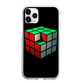 Чехол для iPhone 11 Pro матовый с принтом Кубик Рубика в Екатеринбурге, Силикон |  | Тематика изображения на принте: 3d | головоломка | игры | кубик | мозг | недостающий | рубика | элемент