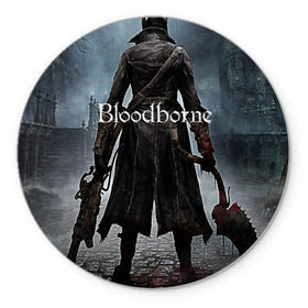 Коврик для мышки круглый с принтом Bloodborne. в Екатеринбурге, резина и полиэстер | круглая форма, изображение наносится на всю лицевую часть | bloodborne | bloodborne 2 | esport | game | playstation | бладборн | игра | киберспорт | киберспортсмен | порождение крови