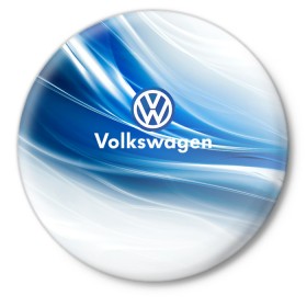 Значок с принтом Volkswagen. в Екатеринбурге,  металл | круглая форма, металлическая застежка в виде булавки | 2020 | car | sport | volkswagen | авто | автомобильные | бренд | вирус | коронавирус | марка | машина | новый лого | спорт | стиль | фольксваген