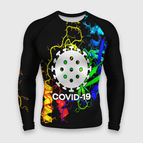Мужской рашгард 3D с принтом COVID 19 NEW в Екатеринбурге,  |  | covid 19 | molecule | абстракция | клетки | коронавирус | медицина | микробы | молекулы | наука | нейрон | нейроны | текстура | текстуры | формула