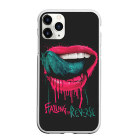 Чехол для iPhone 11 Pro матовый с принтом Falling in Reverse в Екатеринбурге, Силикон |  | falling in reverse | gold | lips | mouth | rock | ronnie radke | teeth | tongue | губы | золото | зубы | рок | ронни радке | рот | язык