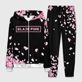 Мужской костюм 3D с принтом BLACKPINK в Екатеринбурге, 100% полиэстер | Манжеты и пояс оформлены тканевой резинкой, двухслойный капюшон со шнурком для регулировки, карманы спереди | black  pink | blackpink | jennie | jisoo | k pop | lalisa | группа | к поп | корейская группа | розовый | черный