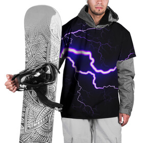 Накидка на куртку 3D с принтом УДАР МОЛНИИ в Екатеринбурге, 100% полиэстер |  | storm | textures | zippy | искры | молния | текстуры | фон | шторм