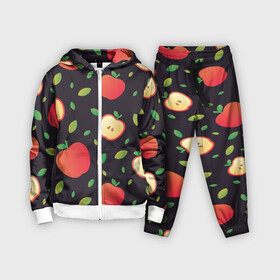Детский костюм 3D с принтом Яблочный узор в Екатеринбурге,  |  | узор | узоры | фрукт | фрукты | яблоки | яблоко | ягода | ягоды