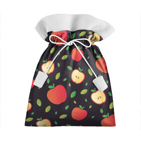 Подарочный 3D мешок с принтом Яблочный узор в Екатеринбурге, 100% полиэстер | Размер: 29*39 см | Тематика изображения на принте: узор | узоры | фрукт | фрукты | яблоки | яблоко | ягода | ягоды