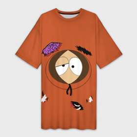 Платье-футболка 3D с принтом South Park. Dead Kenny в Екатеринбурге,  |  | broflovski | cartman | eric | kenny | kyle | marsh | park | south | stan | баттерс | брофловски | кайл | картман | кенни | леопольд | маккормик | марш | парк | стотч | стэн | эрик | южный