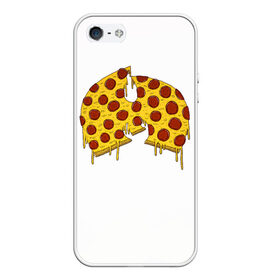 Чехол для iPhone 5/5S матовый с принтом Pizza Clan в Екатеринбурге, Силикон | Область печати: задняя сторона чехла, без боковых панелей | Тематика изображения на принте: ghostface | method man | pizza | rap | rza | wu tang | ву танг | еда | метод мен | пицца | рэп