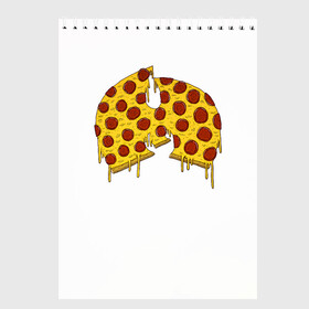 Скетчбук с принтом Pizza Clan в Екатеринбурге, 100% бумага
 | 48 листов, плотность листов — 100 г/м2, плотность картонной обложки — 250 г/м2. Листы скреплены сверху удобной пружинной спиралью | ghostface | method man | pizza | rap | rza | wu tang | ву танг | еда | метод мен | пицца | рэп