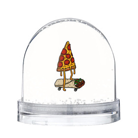 Снежный шар с принтом ПИЦЦА НА ШАВЕРМЕ в Екатеринбурге, Пластик | Изображение внутри шара печатается на глянцевой фотобумаге с двух сторон | Тематика изображения на принте: food | pizza | еда | пицца | скейтборд | шаверма | шаурма