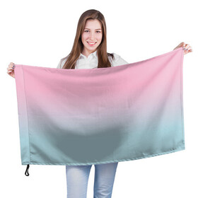 Флаг 3D с принтом НЕЖНОСТЬ в Екатеринбурге, 100% полиэстер | плотность ткани — 95 г/м2, размер — 67 х 109 см. Принт наносится с одной стороны | градиент | красиво | нежность | розовый | синий | спокойно | текстуры | цвета