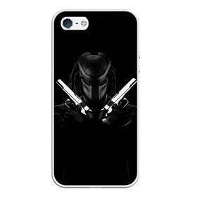 Чехол для iPhone 5/5S матовый с принтом Killer Predator (Black) в Екатеринбурге, Силикон | Область печати: задняя сторона чехла, без боковых панелей | hitman | predator | хитман | хищник