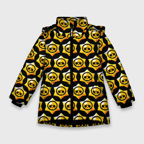 Зимняя куртка для девочек 3D с принтом BRAWL STARS в Екатеринбурге, ткань верха — 100% полиэстер; подклад — 100% полиэстер, утеплитель — 100% полиэстер. | длина ниже бедра, удлиненная спинка, воротник стойка и отстегивающийся капюшон. Есть боковые карманы с листочкой на кнопках, утяжки по низу изделия и внутренний карман на молнии. 

Предусмотрены светоотражающий принт на спинке, радужный светоотражающий элемент на пуллере молнии и на резинке для утяжки. | bibi | brawl stars | coach mike | crow | evil gene | gale | gene | leon | leon shark | max | mecha crow | mortis | mr.p | nani | phoenix | sally leon | sandy | spike | sprout | surge | tara | virus 8 bit | werewolf | волна | ворон | джин | л