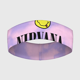 Повязка на голову 3D с принтом NIRVANA в Екатеринбурге,  |  | in utero | nevermind | nirvana | nirvana in utero | nirvana logo | smile | курт кобейн | нирвана | нирвана in utero | нирвана лого
