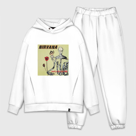 Мужской костюм хлопок OVERSIZE с принтом NIRVANA в Екатеринбурге,  |  | in utero | nevermind | nirvana | nirvana in utero | nirvana logo | smile | курт кобейн | нирвана | нирвана in utero | нирвана лого