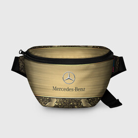 Поясная сумка 3D с принтом MERCEDES GOLD | МЕРСЕДЕС ГОЛД в Екатеринбурге, 100% полиэстер | плотная ткань, ремень с регулируемой длиной, внутри несколько карманов для мелочей, основное отделение и карман с обратной стороны сумки застегиваются на молнию | 2020 | amg | auto | brabus | clk | cls | glk | mercedes | mercedes benz | slk | sport | авто | автомобиль | автомобильные | амг | брабус | бренд | глк | марка | машины | мерседес | слк | спорт | цлк | цлс