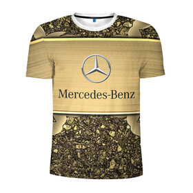 Мужская футболка 3D спортивная с принтом MERCEDES GOLD в Екатеринбурге, 100% полиэстер с улучшенными характеристиками | приталенный силуэт, круглая горловина, широкие плечи, сужается к линии бедра | Тематика изображения на принте: 2020 | amg | auto | brabus | clk | cls | glk | mercedes | mercedes benz | slk | sport | авто | автомобиль | автомобильные | амг | брабус | бренд | глк | марка | машины | мерседес | слк | спорт | цлк | цлс