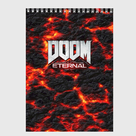 Скетчбук с принтом DOOM ETERNAL в Екатеринбурге, 100% бумага
 | 48 листов, плотность листов — 100 г/м2, плотность картонной обложки — 250 г/м2. Листы скреплены сверху удобной пружинной спиралью | demon | devil | doom | doom vfr | evil | game | mars | red | демон | дум | игры | космос | красная планета | марс | пришельцы