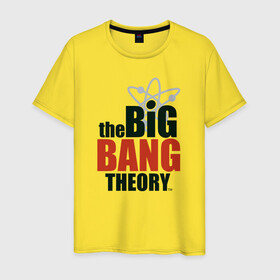 Мужская футболка хлопок с принтом Big Bang Theory logo в Екатеринбурге, 100% хлопок | прямой крой, круглый вырез горловины, длина до линии бедер, слегка спущенное плечо. | Тематика изображения на принте: big bang theory | howard wolowitz | leonard hofstadter | penny | raj | sheldon cooper | stuart bloom | vdgerir | воловитц | леонард хофстедер | пэнни | радж | раджешь кутрапалли | тбв | теория большого взрыва | чак лорри | шелдон | шэл