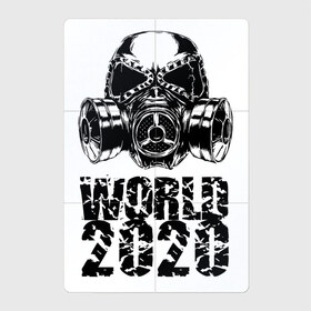 Магнитный плакат 2Х3 с принтом World 2020 в Екатеринбурге, Полимерный материал с магнитным слоем | 6 деталей размером 9*9 см | 2020 | covid 19 | hell | mask | pandemic | virus | world | ад | вирус | коронавирус | мир | противогаз | эпидемия