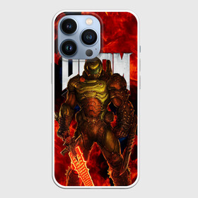 Чехол для iPhone 13 Pro с принтом DOOM ETERNAL в Екатеринбурге,  |  | Тематика изображения на принте: demons | devil | doom | doom eternal | doom guy | doom slayer | hell | iddqd | slayer | ад | демоны | дум | палач рока