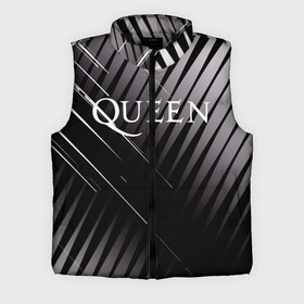 Мужской жилет утепленный 3D с принтом Queen в Екатеринбурге,  |  | 3d | queen | британская | группа | исполнитель | лого | логотип | музыканты | надпись | рок | эмблема