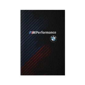 Обложка для паспорта матовая кожа с принтом BMW PERFORMANCE в Екатеринбурге, натуральная матовая кожа | размер 19,3 х 13,7 см; прозрачные пластиковые крепления | bmw | абстракция | авто | автомобиль | бмв | лого | логотип | машина | скорость