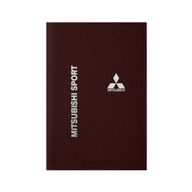 Обложка для паспорта матовая кожа с принтом MITSUBISHI CARBON в Екатеринбурге, натуральная матовая кожа | размер 19,3 х 13,7 см; прозрачные пластиковые крепления | carbon | mitsubishi | sport | авто | автомобиль | карбон | лого | логотип | митсубиси | митсубиши | спорт | текстура