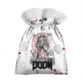 Подарочный 3D мешок с принтом Doom в Екатеринбурге, 100% полиэстер | Размер: 29*39 см | Тематика изображения на принте: aerospace | corporation | doom | doomguy | eternal | mars | shooter | slayer | uac | union | дум | корпорация | марс | объединённая | палач | рока | солдат | шутер