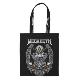 Шоппер 3D с принтом Megadeth в Екатеринбурге, 100% полиэстер | Плотность: 200 г/м2; Размер: 34×35 см; Высота лямок: 30 см | countdown to extinction | бас | гитара | группа | дэйв мастейн | кико лоурейро | лос анджелес | метал | трэш | хард рок | хеви метал