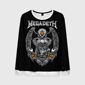 Мужской свитшот 3D с принтом Megadeth в Екатеринбурге, 100% полиэстер с мягким внутренним слоем | круглый вырез горловины, мягкая резинка на манжетах и поясе, свободная посадка по фигуре | countdown to extinction | бас | гитара | группа | дэйв мастейн | кико лоурейро | лос анджелес | метал | трэш | хард рок | хеви метал