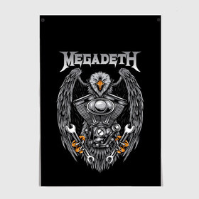 Постер с принтом Megadeth в Екатеринбурге, 100% бумага
 | бумага, плотность 150 мг. Матовая, но за счет высокого коэффициента гладкости имеет небольшой блеск и дает на свету блики, но в отличии от глянцевой бумаги не покрыта лаком | countdown to extinction | бас | гитара | группа | дэйв мастейн | кико лоурейро | лос анджелес | метал | трэш | хард рок | хеви метал