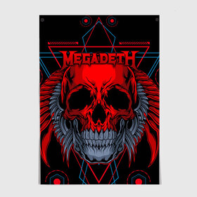 Постер с принтом Megadeth в Екатеринбурге, 100% бумага
 | бумага, плотность 150 мг. Матовая, но за счет высокого коэффициента гладкости имеет небольшой блеск и дает на свету блики, но в отличии от глянцевой бумаги не покрыта лаком | countdown to extinction | бас | гитара | группа | дэйв мастейн | кико лоурейро | лос анджелес | метал | трэш | хард рок | хеви метал