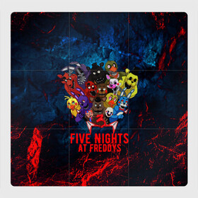 Магнитный плакат 3Х3 с принтом Five Nights At Freddys в Екатеринбурге, Полимерный материал с магнитным слоем | 9 деталей размером 9*9 см | 5 ночей с фредди | five nights at freddys | fnaf | horror | nightmare | страшилки | ужасы | фнаф | фредди фазбер | хоррор