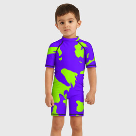 Детский купальный костюм 3D с принтом тeкстура в Екатеринбурге, Полиэстер 85%, Спандекс 15% | застежка на молнии на спине | abstract | texture | абстракция | краски | пятна красок | текстура | фон | эффект красок
