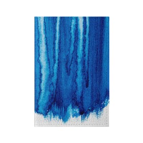 Обложка для паспорта матовая кожа с принтом Будь в потоке в Екатеринбурге, натуральная матовая кожа | размер 19,3 х 13,7 см; прозрачные пластиковые крепления | Тематика изображения на принте: water | waterfall | абстракция | акварель | вода | водопад | голубая абстракция | дождь | краска | потеки краски | поток | потоки воды | потоки краски | текстура