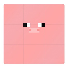 Магнитный плакат 3Х3 с принтом Minecraft Pig в Екатеринбурге, Полимерный материал с магнитным слоем | 9 деталей размером 9*9 см | Тематика изображения на принте: minecarft | pig | roblocks | майнкрафт | роблокс | свинка | снинья