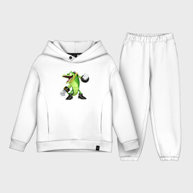 Детский костюм хлопок Oversize с принтом Sonic Crocodile в Екатеринбурге,  |  | hedgehog | metal sonic | silver | silver the hedgehog | sonic | sonic boom | sonic the hedgehog | еж | ёж сонник | ежик | игры | кино | крокодил | соник | соник в кино | фильм