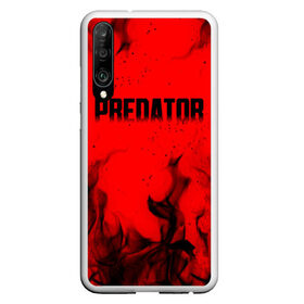 Чехол для Honor P30 с принтом PREDATOR в Екатеринбурге, Силикон | Область печати: задняя сторона чехла, без боковых панелей | aliens | avp | black | cinema | predator | кино | фильм хищник | фильмы | хищник | чёрный | чужой