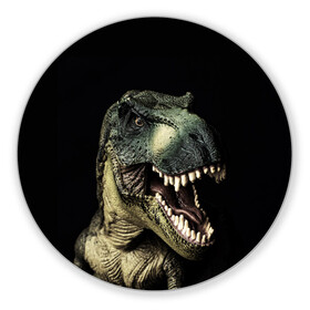 Коврик для мышки круглый с принтом Динозавр T-Rex в Екатеринбурге, резина и полиэстер | круглая форма, изображение наносится на всю лицевую часть | dino | dinosauria | t rex | ti rex | дино | динозавр | парк юрского | т рекс | ти рекс | чудовище | юрский период | ящер | ящерица