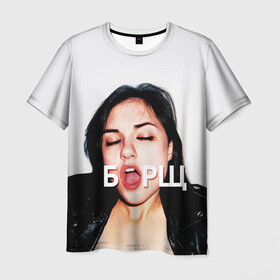 Мужская футболка 3D с принтом Borsch в Екатеринбурге, 100% полиэфир | прямой крой, круглый вырез горловины, длина до линии бедер | borsch | grey | kiss | sasha | борщ | грей | губы | звезда | любовь | монашка | поцелуй | саша