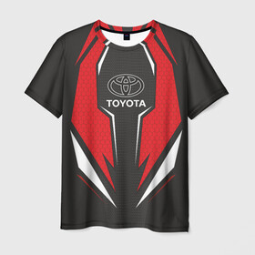 Мужская футболка 3D с принтом Toyota Driver team Red в Екатеринбурге, 100% полиэфир | прямой крой, круглый вырез горловины, длина до линии бедер | driver | driver team | racing | toyota | toyota team | гонки | тайота | тоёта | тойота