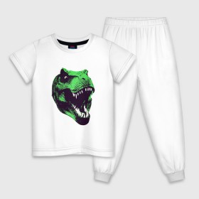 Детская пижама хлопок с принтом Голова динозавра в Екатеринбурге, 100% хлопок |  брюки и футболка прямого кроя, без карманов, на брюках мягкая резинка на поясе и по низу штанин
 | dino | голова динозавра | динозавр | животные | монстр