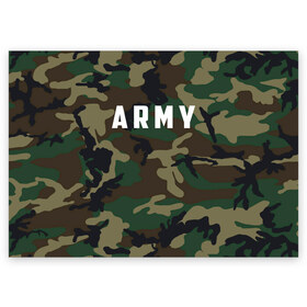 Поздравительная открытка A6 с принтом ARMY в Екатеринбурге, 100% бумага | плотность бумаги 280 г/м2, матовая, на обратной стороне линовка и место для марки
 | army | usa | америка | американский | армейский | арми | армия | арму | зеленый | камок | камуфляж | маскировка | милитари | натовка | сша | темный