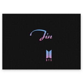 Поздравительная открытка с принтом BTS Jin в Екатеринбурге, 100% бумага | плотность бумаги 280 г/м2, матовая, на обратной стороне линовка и место для марки
 | bts | j hope | j pop | jimin | jin | jungkook | k pop | korea | music | nct | pop | pop idols | suga | v | айдолы | бтс | идолы | к поп | корейская музыка | корея | нст | поп | попса | чимин