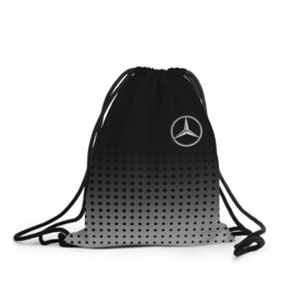 Рюкзак-мешок 3D с принтом Mercedes-Benz в Екатеринбурге, 100% полиэстер | плотность ткани — 200 г/м2, размер — 35 х 45 см; лямки — толстые шнурки, застежка на шнуровке, без карманов и подкладки | amg | mercedes | mercedes значок | mercedes лого | mercedes марка | амг | бенц | лого автомобиля | логотип мерседес | мерин | мерс | мерседес | мерседес бенз | мерседес лого | мерседес эмблема